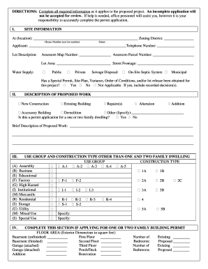Building Permit Application