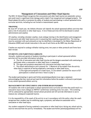 Concussion Management Policy