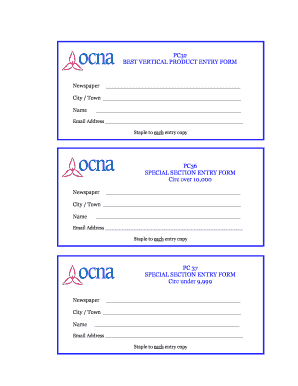 Newspaper Entry Form