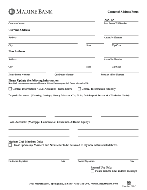 Change of Address Form