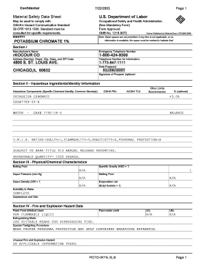 Material Safety Data Sheet