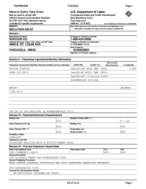 Material Safety Data Sheet