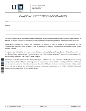 Health Savings Account Adoption Agreement