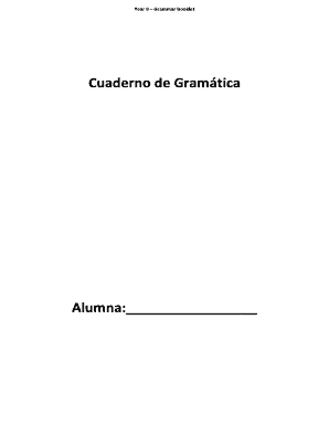 Year 9 Spanish Grammar Booklet