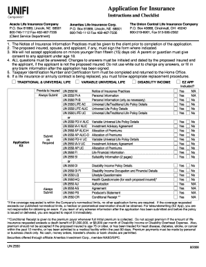 Application for Insurance