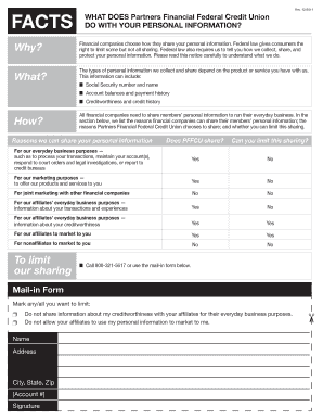Partners Financial Federal Credit Union Privacy Notice