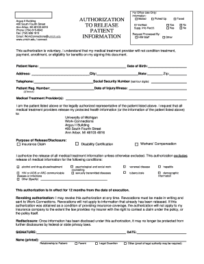 Medical Information Release Authorization
