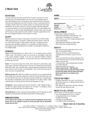 2 Week Baby Visit Nutrition and Care Guide