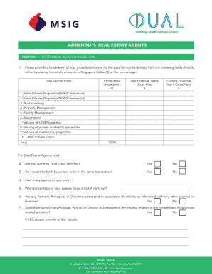 Real Estate Agent Insurance Addendum
