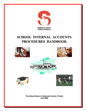 School internal accounts procedures handbook - Seminole County bb - scps k12 fl