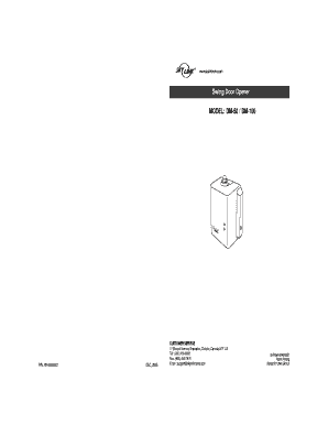 Swing Door Opener Registration Form