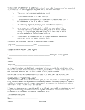 Texas Medical Power of Attorney