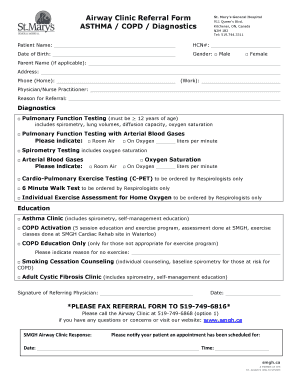Airway Clinic Referral Form