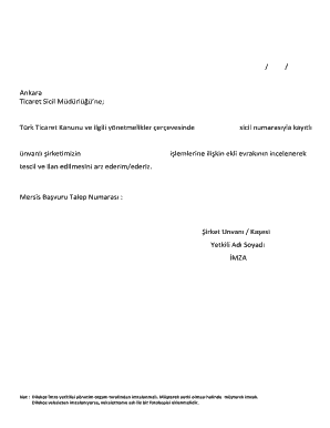 Turkish Trade Registry Application