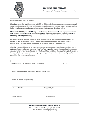 Consent and Release for Photographs and Interviews