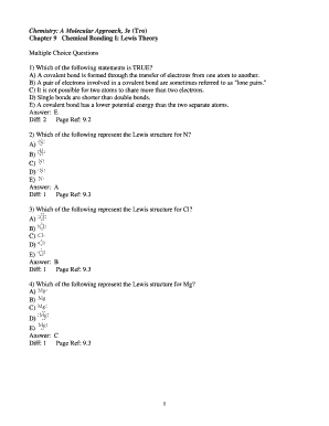 Chemical bonding worksheet answers - Chemistry A Molecular Approach 3e Tro Chapter 9 - websites rcc