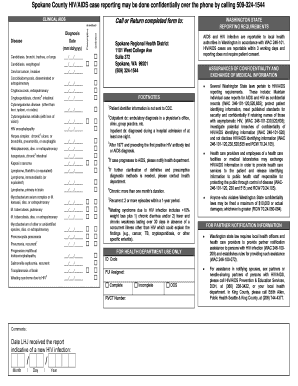 Washington State HIV/AIDS Case Report Form