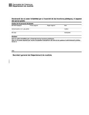 Declaration of Eligibility for Public Functions