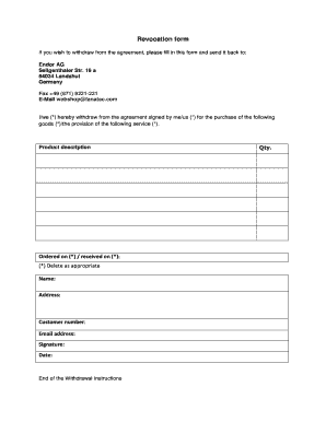 Revocation Form