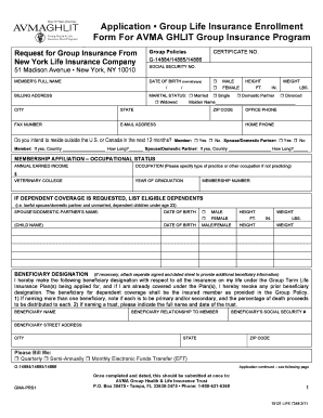Group Life Insurance Enrollment Form