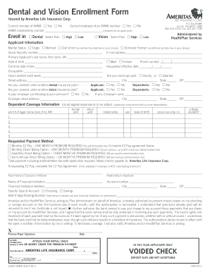 Dental and Vision Enrollment Form