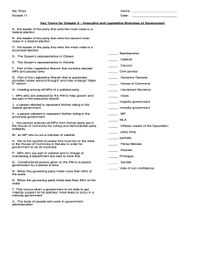 Canadian Government Study Guide