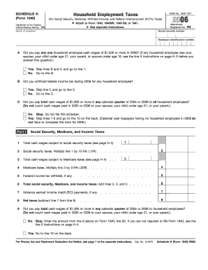 Schedule H Household Employment Taxes