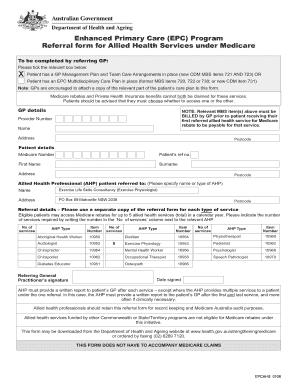 Medicare Allied Health Referral Form