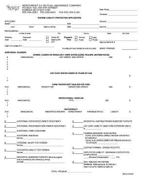 Excess Liability Protection Application