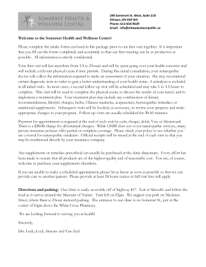 Naturopathic Confidential Adult Intake Form