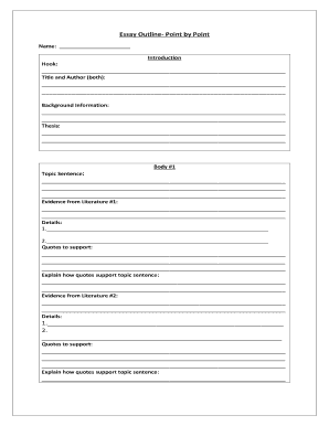 Essay Outline Template