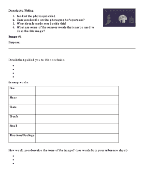 Descriptive Writing Exercise