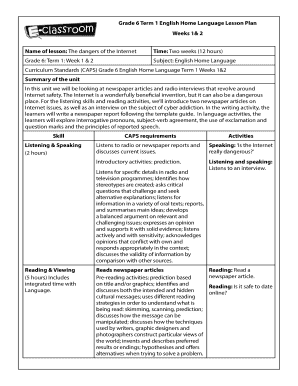English home language grade 6 term 1