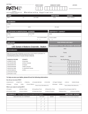 PATH Membership Application