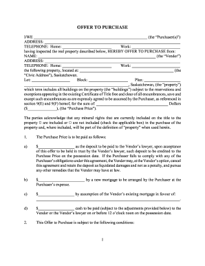 Offer to Purchase Real Estate Agreement