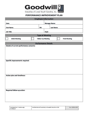 Performance Improvement Plan