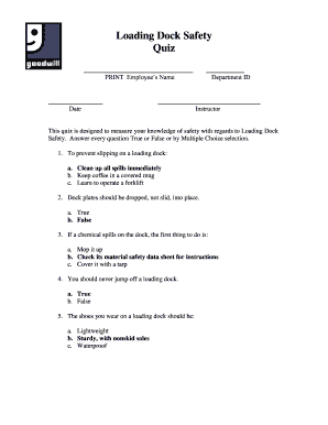 Loading Dock Safety Quiz