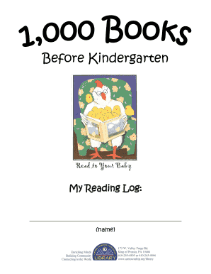 1000 Books Before Kindergarten Program