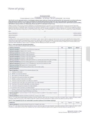 Barloworld Proxy Form