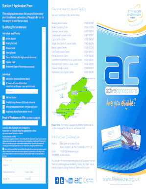 Fife Active Concessions Application Form