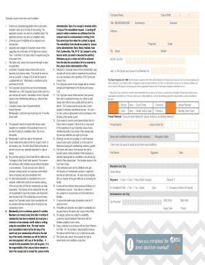 Corporate Leisure Active Membership Application