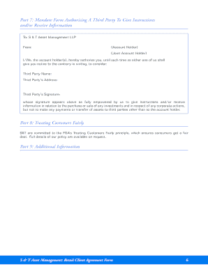 Retail Client Agreement Form