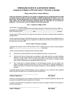 Springer IFIP Article Assignment of Rights