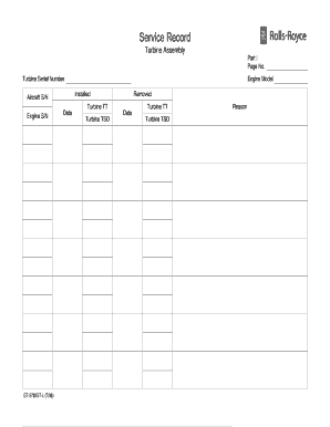 Turbine Assembly Form