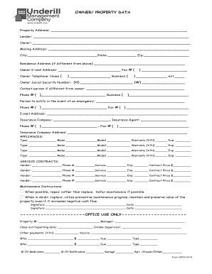 Property Data Form
