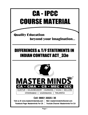 act 1872 contract pdf download Fillable   IPCC CA Online to Minds  Master Welcome Fax
