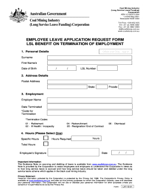 Employee Leave Application Request Form