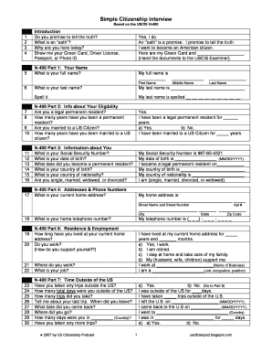 US Citizenship Interview Guide