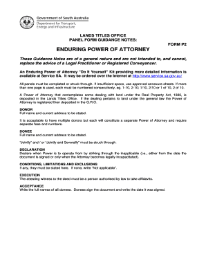 Enduring Power of Attorney Form P2