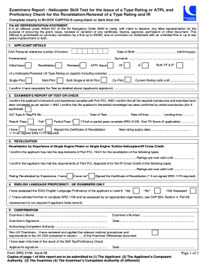 Helicopter Skill Test Report